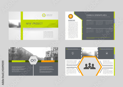 Set of infographic elements for presentation templates. Corporate Business Card. Modern brochure, layout, Flyer design.