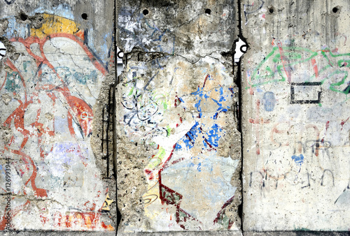 Detail of the Berlin Wall in Germany. photo