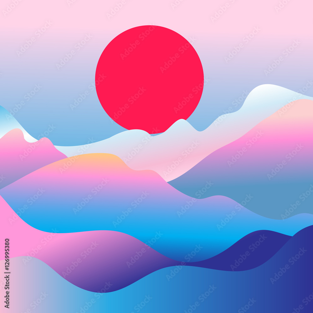 Vector mountain landscape Vector mountain landscape