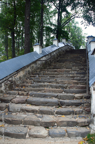 Stone steps of the ancient staircase