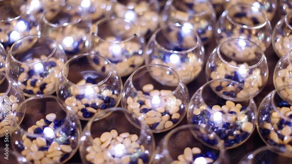 Vases with stones for decoration Vases with stones for decoration