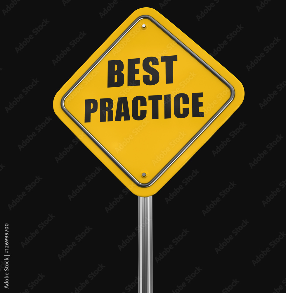 Best Practice road sign. Image with clipping path Best Practice road sign. Image with clipping path