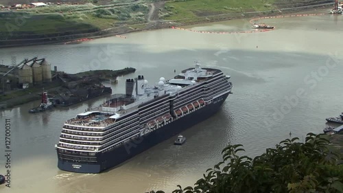 Large cruise liner in Panama