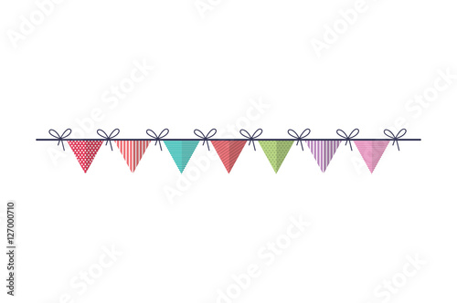cute garlands decorative icon vector illustration design