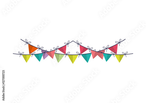 cute garlands decorative icon vector illustration design