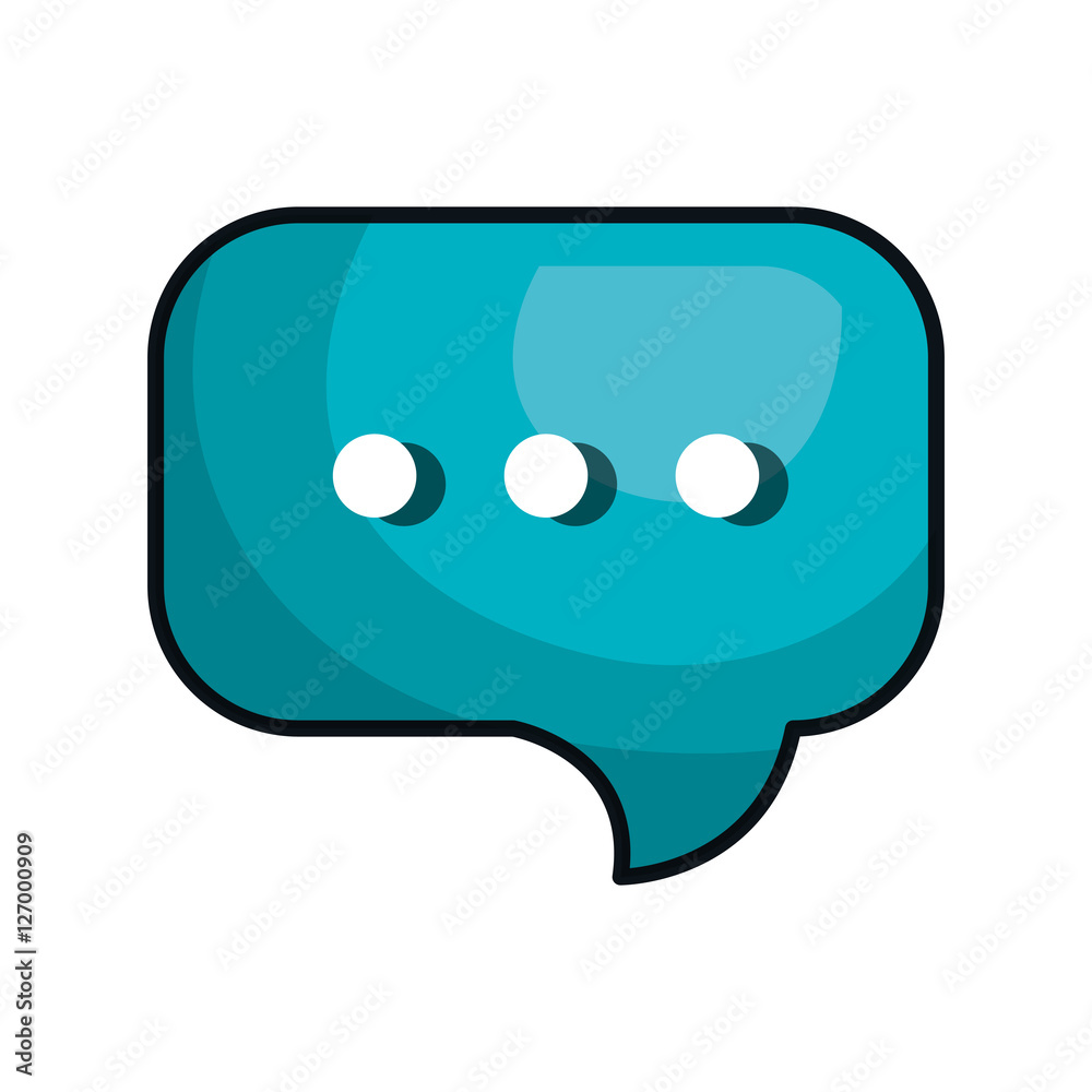 Fototapeta premium speech bubble message isolated icon vector illustration design