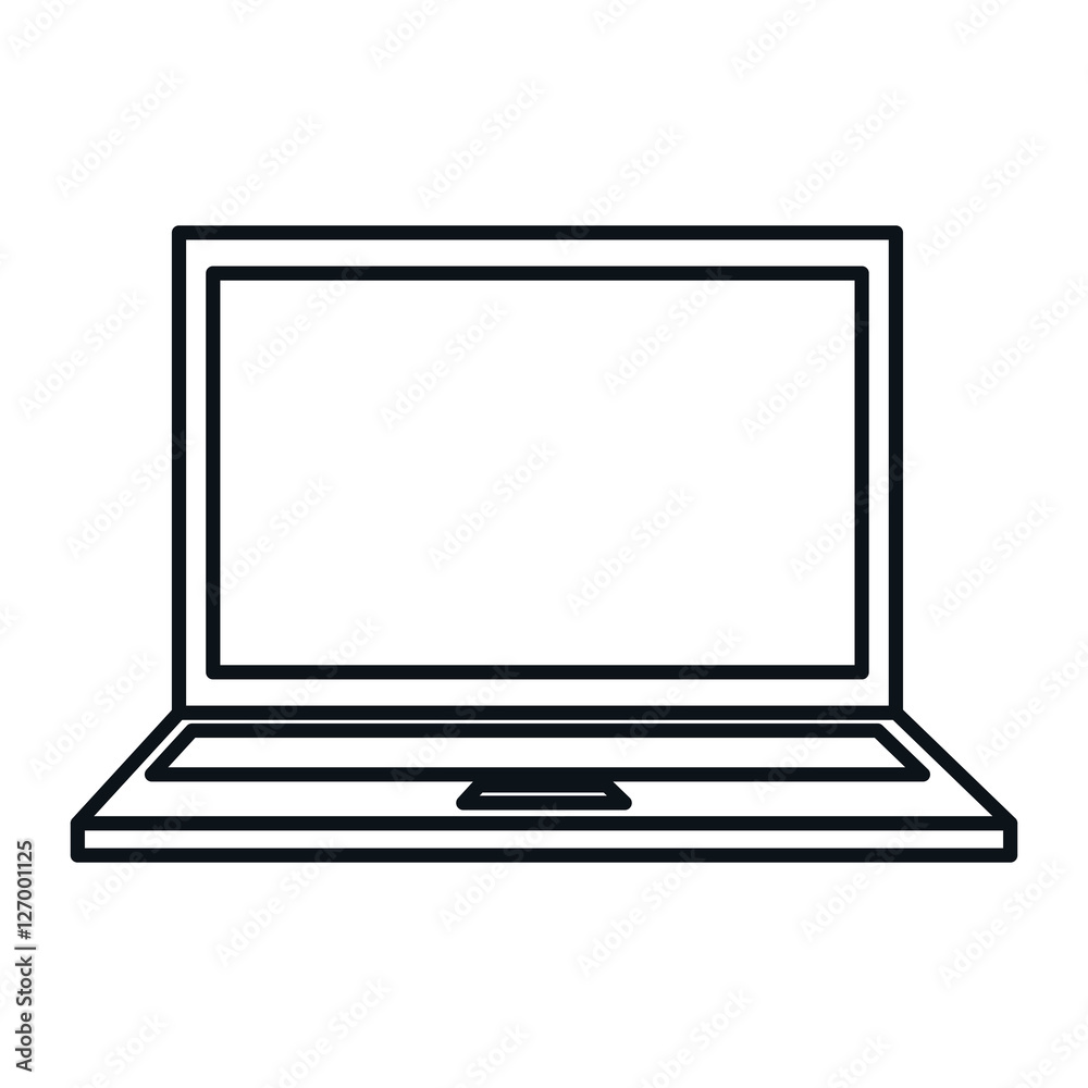laptop computer isolated icon vector illustration design