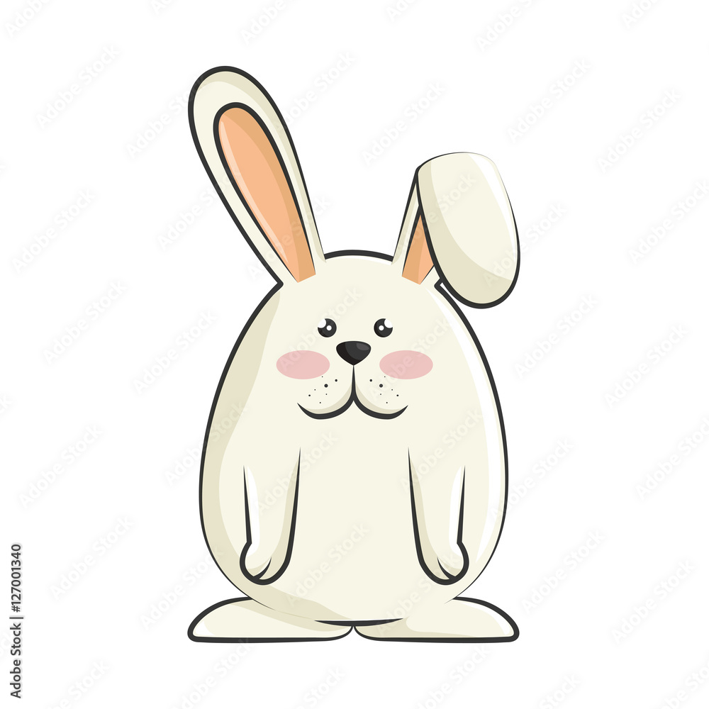 Fototapeta premium cute rabbit character isolated vector illustration design