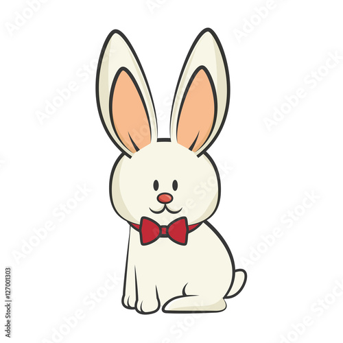 cute rabbit character isolated vector illustration design