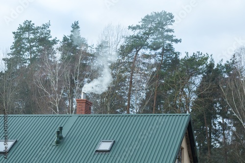 Wallpaper Mural House roof and chimney Torontodigital.ca