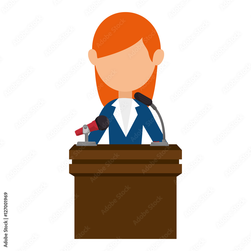 businesswoman character avatar icon vector illustration design