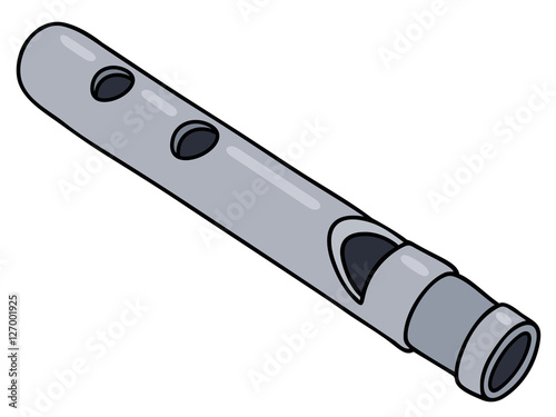 Hand drawing of a funny small steel whistle