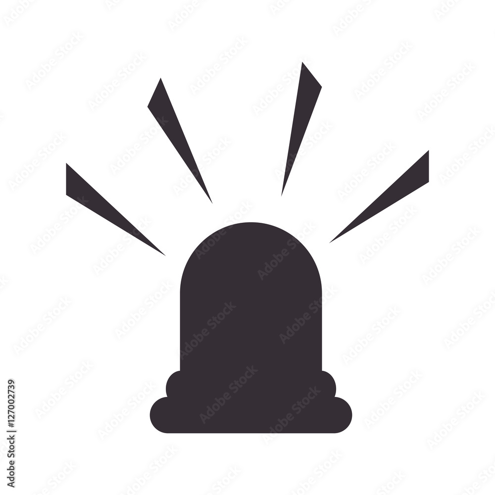Fototapeta premium light alarm isolated icon vector illustration design