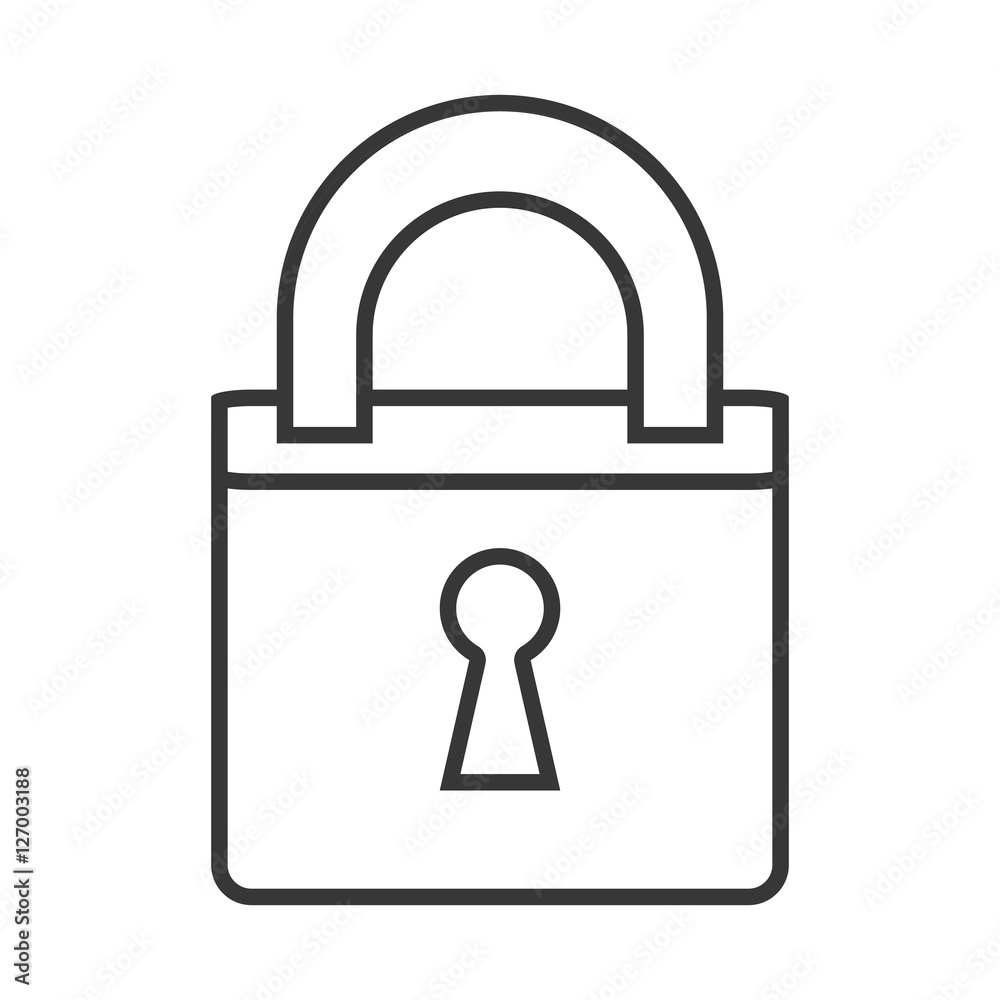 safe padlock security isolated icon vector illustration design
