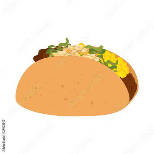 taco mexican food icon vector illustration design