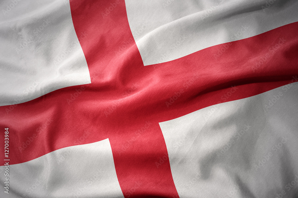Naklejka premium waving colorful flag of england.