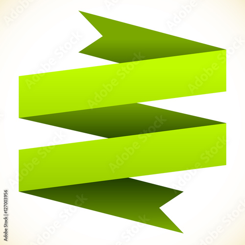 3d double banner / ribbon design element. Banner shape isolated