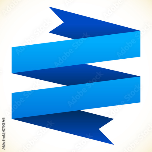 3d double banner / ribbon design element. Banner shape isolated
