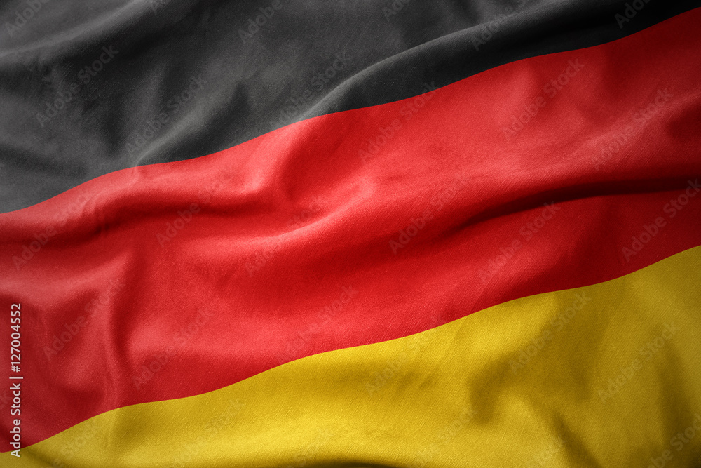 waving colorful flag of germany. - obrazy, fototapety, plakaty 