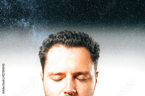 Thoughtful man portrait