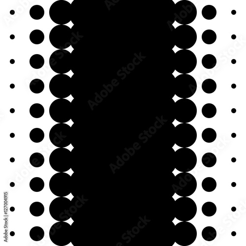 Vertical half tone pattern with dots - Monochrome halftone textu