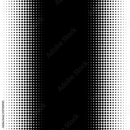Vertical half tone pattern with dots - Monochrome halftone textu