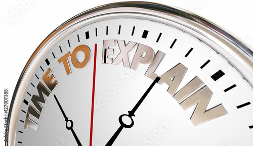 Canvas Print Time to Explain Teach Lesson Increase Understanding Clock 3d Ill