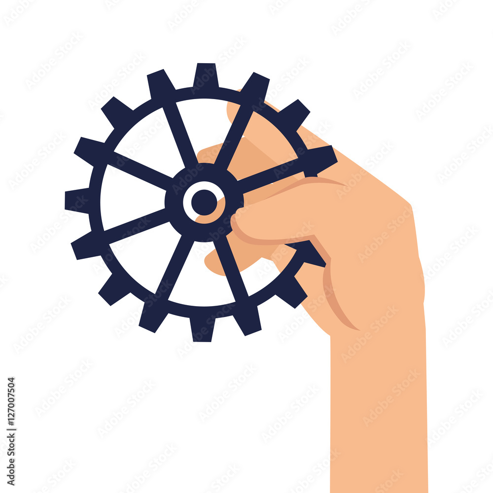 Obraz premium gear setting isolated icon vector illustration design