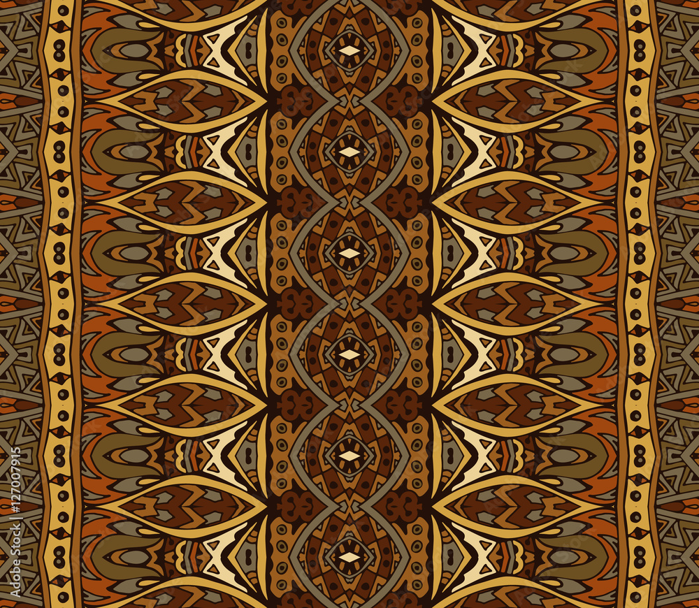Folk indian ornamental seamless pattern