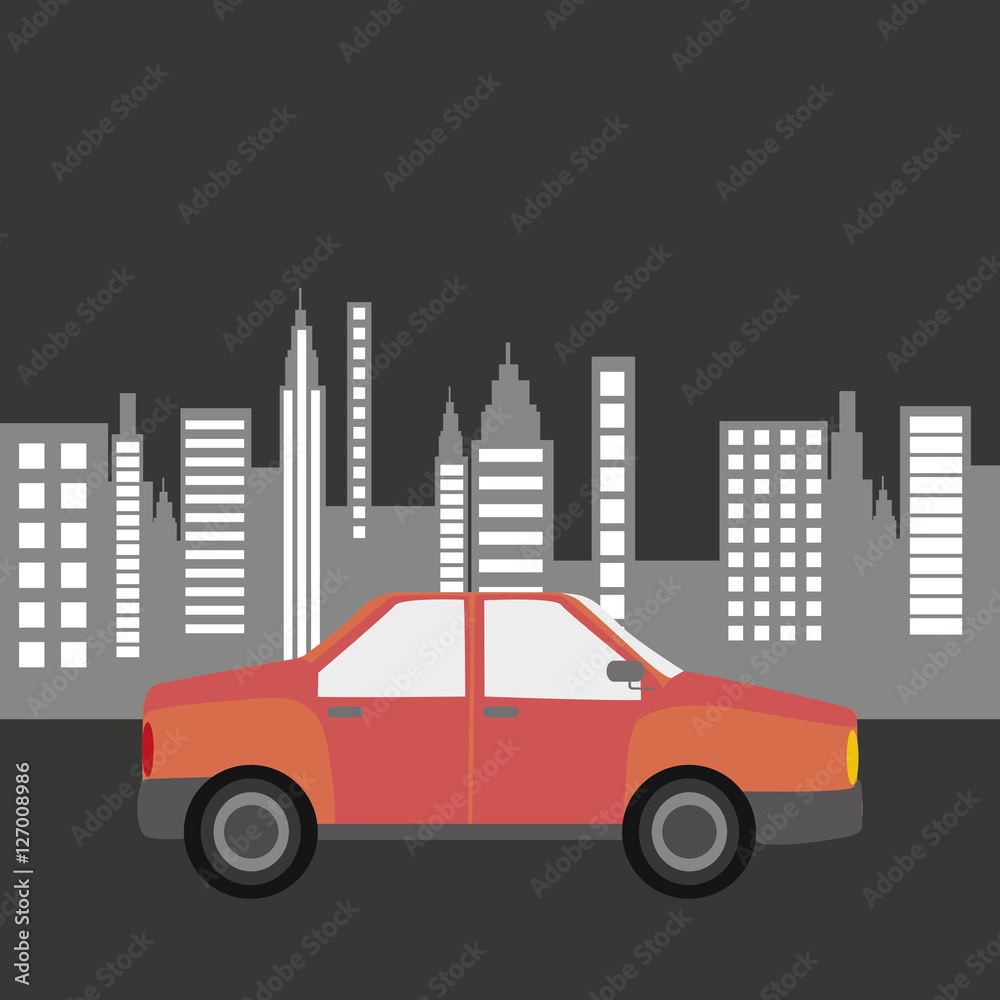 car sedan city background design vector illustration eps 10