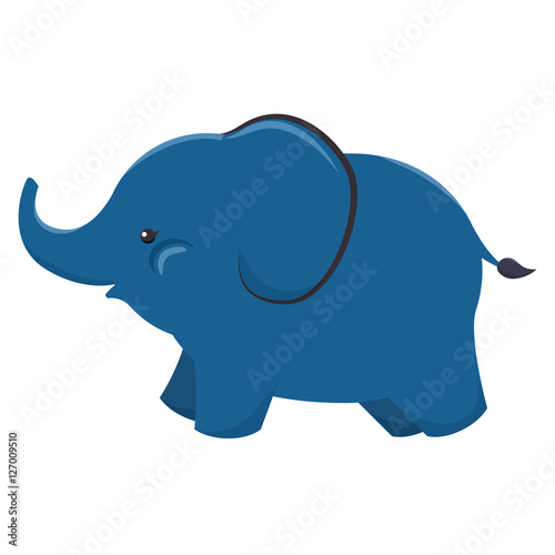 cute elephant isolated icon vector illustration design