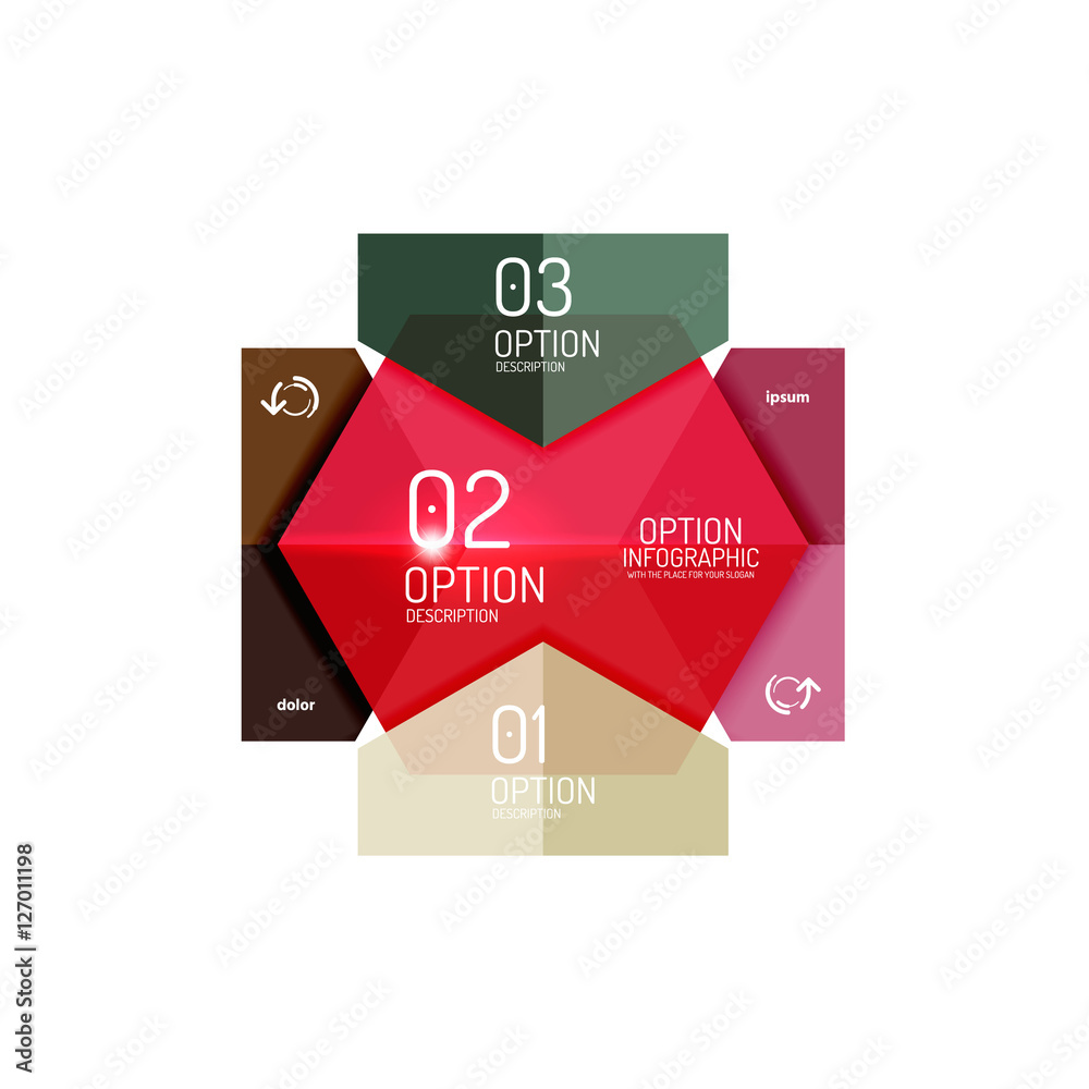Infographic modern templates - geometric shapes Infographic modern templates - geometric shapes