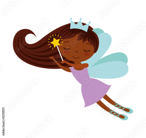 cute Fairy Godmother character vector illustration design