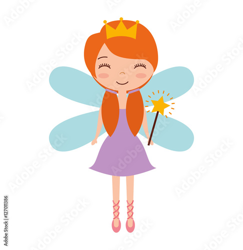 cute Fairy Godmother character vector illustration design