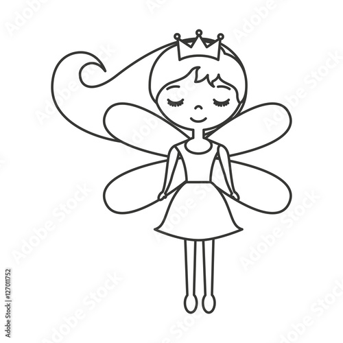 cute Fairy Godmother character vector illustration design