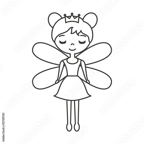 cute Fairy Godmother character vector illustration design