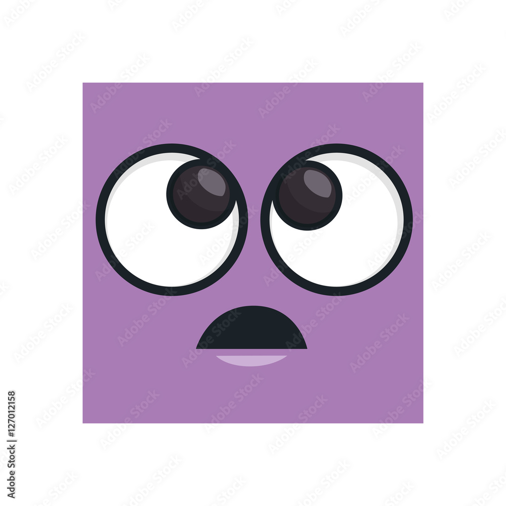 face square emoticon kawaii style vector illustration design face square emoticon kawaii style vector illustration design