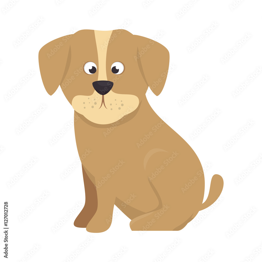 cute dog mascot icon vector illustration design