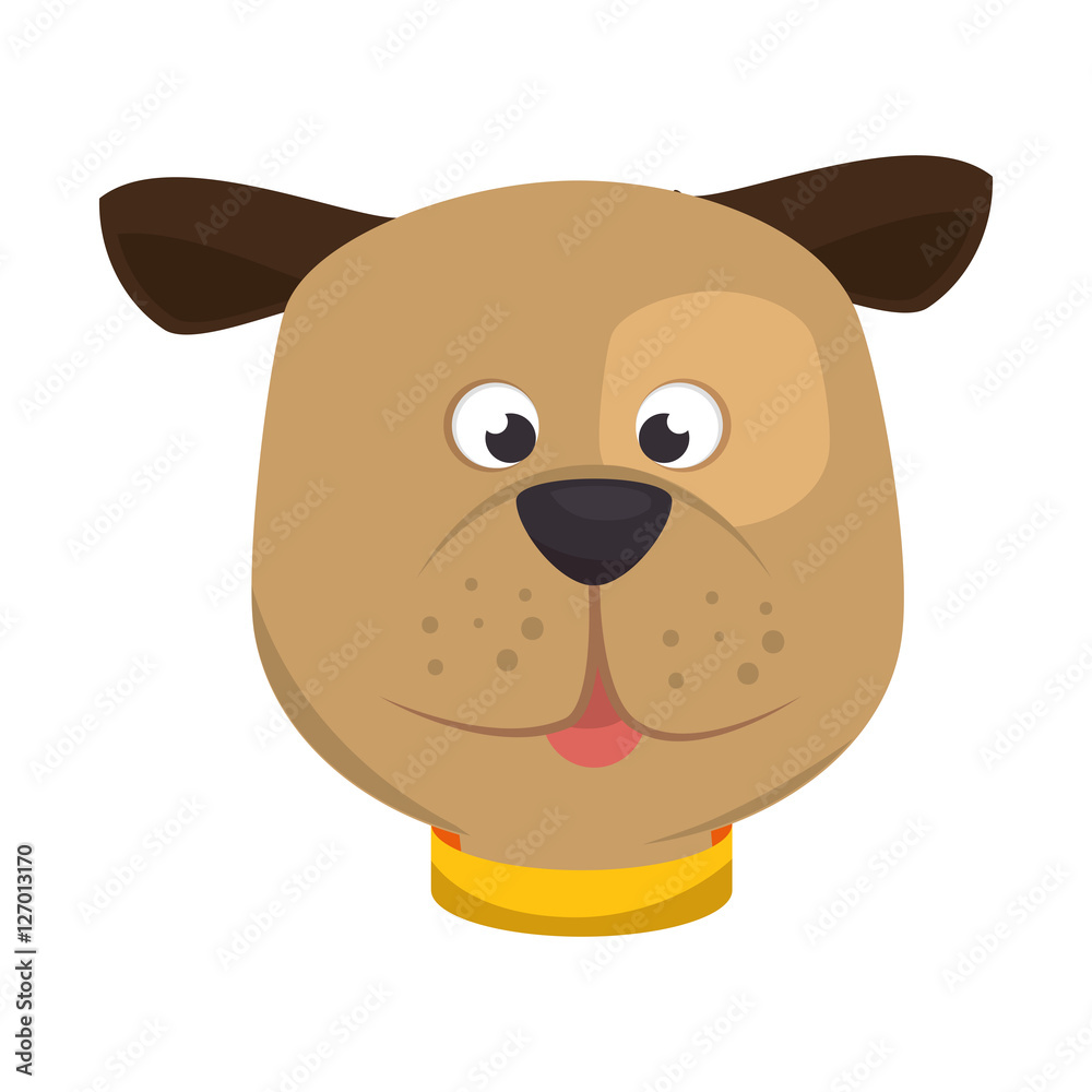 Obraz premium cute dog mascot icon vector illustration design
