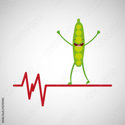 healthy pea heart icon background vector illustration eps 10