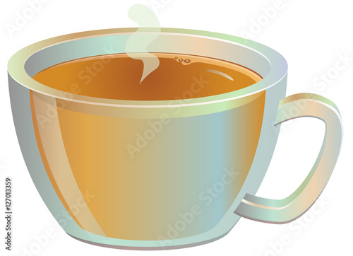 Transparent tea cup vector image