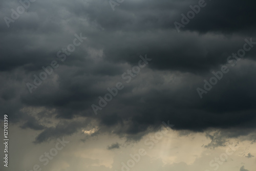 Dramatic black cloud