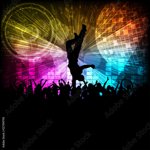 Hip-hop Dancer And the Night Club