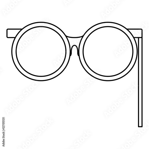 Glasses icon. Celebration fair carnival party and event theme. Isolated design. Vector illustration