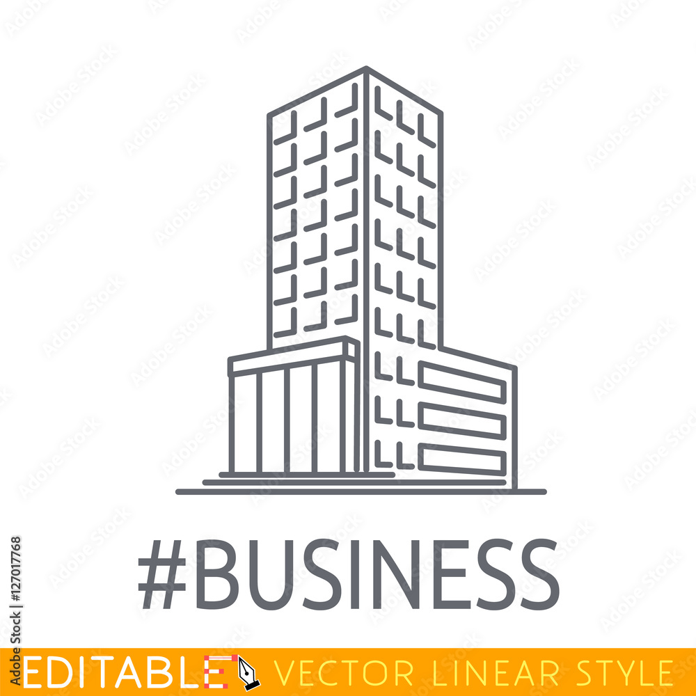 Corporate Business Buildings Hand Drawn Outline Doodle Icon. Stock Vector -  Illustration of apartment, icon: 119997804