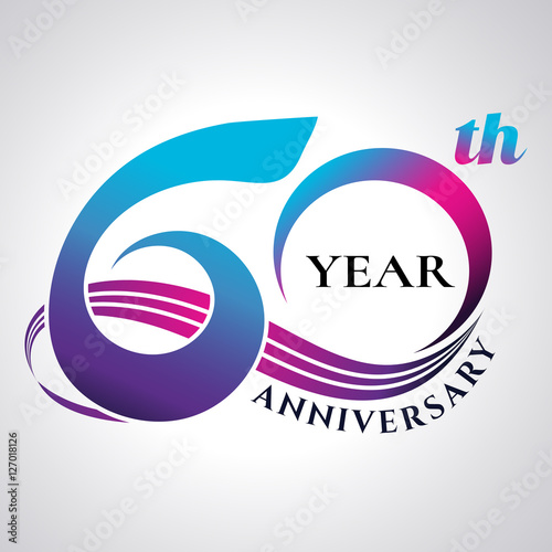 anniversary emblems 60 in anniversary concept template design