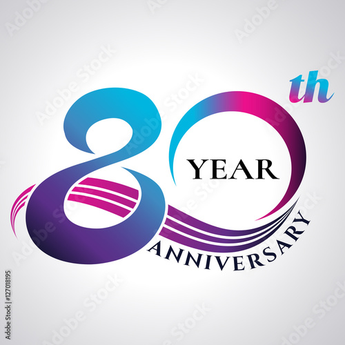 anniversary emblems 80 in anniversary concept template design