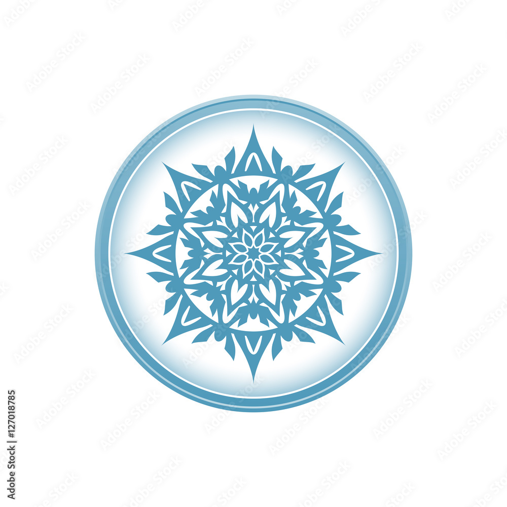 Floral decoration element, circle ornament Floral decoration element, circle ornament