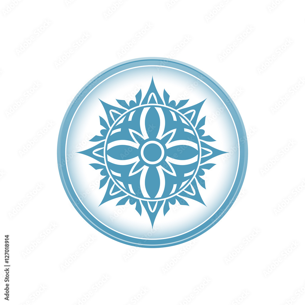 Floral decoration element, circle ornament Floral decoration element, circle ornament