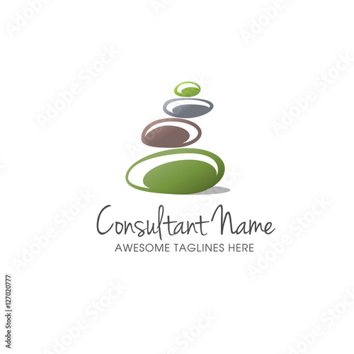 spa balancing symbol of harmony, tranquility and relaxation.template logo for Spa lounge, beauty salon, massage area, yoga center, natural cosmetics